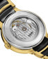 Unisex Swiss Automatic Centrix Diamond (1/10 ct. t.w.) Black Ceramic & Gold PVD Stainless Steel Bracelet Watch 40mm