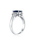 ფოტო #3 პროდუქტის Timeless Classic Style 2CT Rectangle Clear Emerald Cut Three Stone Past Present Future Promise Engagement Ring For Women Sterling Silver Plain Band