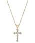 Diamond Cross 18" Pendant Necklace (1/10 ct. t.w.) in 14k Gold