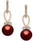 ფოტო #3 პროდუქტის Imitation Pearl and Pavé Drop Earrings, Created for Macy's