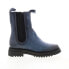 Фото #1 товара Miz Mooz Fennel P94204 Womens Blue Leather Slip On Chelsea Boots