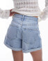 Topshop denim roll hem shorts in bleach Белый, 34 - фото #2