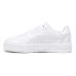 Puma Cali Court Patent Perforated Platform Womens White Sneakers Casual Shoes 3