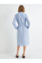 Фото #32 товара Gömlek Elbise Cep Detaylı Kemerli Düğmeli Ecovero® Viscose