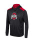 Фото #2 товара Men's Black Ohio State Buckeyes Warm Up Long Sleeve Hoodie T-shirt