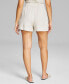 Фото #2 товара Women's High Rise Linen Blend Shorts, Created for Macy's