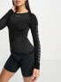 Hummel First seamless jersey long sleeve t-shirt in black