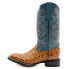 Фото #5 товара Ferrini Kai Embroidery Square Toe Cowboy Mens Blue, Brown Casual Boots 4259361