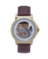 Men Xander Leather Watch - Gold/Brown, 45mm