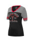 Women's Black, Heathered Gray Texas Tech Red Raiders There You Are V-Neck T-shirt