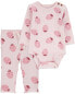 Фото #2 товара Baby 2-Piece Long-Sleeve Bodysuit & Pants Set 6M