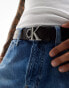 Calvin Klein Jeans leather logo belt in brown