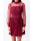 Фото #1 товара Women's Long Sleeve Lace Mini Dress