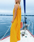 Фото #2 товара Women's Sunshine Yellow Sleeveless Loose Fit Jumpsuit