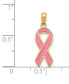 ფოტო #4 პროდუქტის Pink Enamel Awareness Charm Pendant in 14k Gold