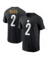Фото #1 товара Men's Justin Fields Black Pittsburgh Steelers Player Name Number T-Shirt