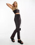 Threadbare festival trousers co-ord in black glitter