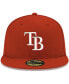 Фото #4 товара Men's Red Tampa Bay Rays Logo White 59FIFTY Fitted Hat