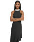 ფოტო #4 პროდუქტის Women's Satin Crepe Asymmetrical-Hem Midi Dress