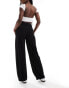 Фото #3 товара JDY high wasted wide leg trouser in black