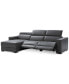 Фото #14 товара Nevio 115" 3-pc Leather Sectional Sofa with Chaise, 2 Power Recliners and Articulating Headrests, Created for Macy's