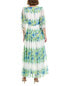 Taylor Printed Swiss Dot Chiffon Maxi Dress Women's White 2