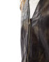 Noisy May faux leather zip thru vest in washed brown