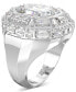 Фото #2 товара Rhodium-Plated Mixed Crystal Statement Ring