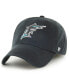 Фото #1 товара Men's Black Florida Marlins Cooperstown Collection Franchise Fitted Hat