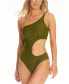 ფოტო #1 პროდუქტის Women's Asymmetrical Cutout One-Piece Swimsuit, Created for Macy's