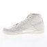 Фото #5 товара Reebok Club C Form Hi Mens Beige Leather Lace Up Lifestyle Sneakers Shoes