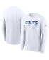 Men's White Indianapolis Colts Infograph Lock Up Performance Long Sleeve T-shirt