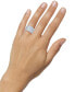Cubic Zirconia Three Row Baguette Statement Ring in Sterling Silver