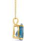 Swiss Blue Topaz (3-5/8 ct. t.w.) Pendant Necklace in 14K Yellow Gold. Also Available in Amethyst and Citrine