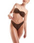 The Frolic serenity high leg bikini bottom in dark chocolate glitter