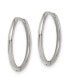 Stainless Steel Polished Hinged Hoop Earrings