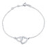 Fine silver hand chain with Hearts SMJB060RN3ZT