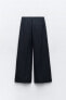 Darted wide-leg trousers