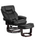 Фото #16 товара Multi-Position Recliner Chair & Curved Ottoman With Swivel Wood Base