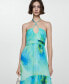 ფოტო #4 პროდუქტის Women's Printed Halter Gown