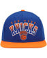 Фото #3 товара Men's Blue and Orange New York Knicks Gradient Wordmark Snapback Hat