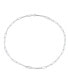 ფოტო #1 პროდუქტის Minimalist Simple .925 Sterling Silver Rounded Paper Clip Chain Link Choker Collar Necklace For Women s Lightweight 14 Inch 3.5MM