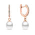 Charming bronze earrings with pearls EA650R