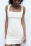 Фото #2 товара Короткое платье с квадратным вырезом ZARA
