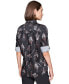 Фото #2 товара Women's Printed Utility Button-Front Top