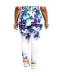 Фото #3 товара Women's Plus Size Curvy Fit Active Floral Print Poly Tricot Legging