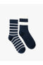 2'li Çizgili Soket Çorap Seti