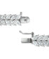 ფოტო #5 პროდუქტის Cubic Zirconia Marquis Double Row Tennis Bracelet in Sterling Silver