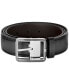 Rectangular Buckle Leather Belt