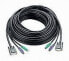 Фото #1 товара ATEN PS/2 KVM Cable, 20m, 20 m, Black, Male/Female, 4x 6 pin mini-DIN Male 1x 15 pin HDB Male 1x 15 pin HDB Female